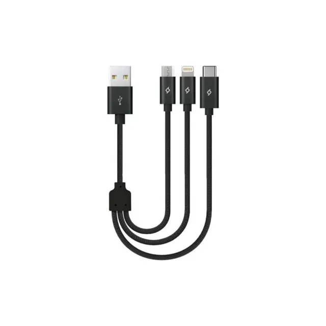 ttec Alumicable Mini Trio 30cm Charge Cable (2DK31) (TTEC2DK31)