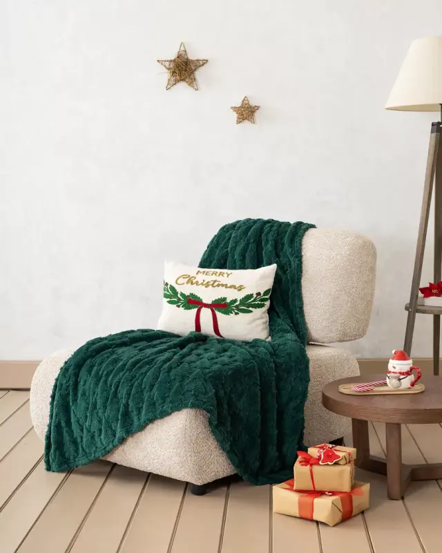 Κουβέρτα Festive Πράσινο Κουβέρτα 150x190
