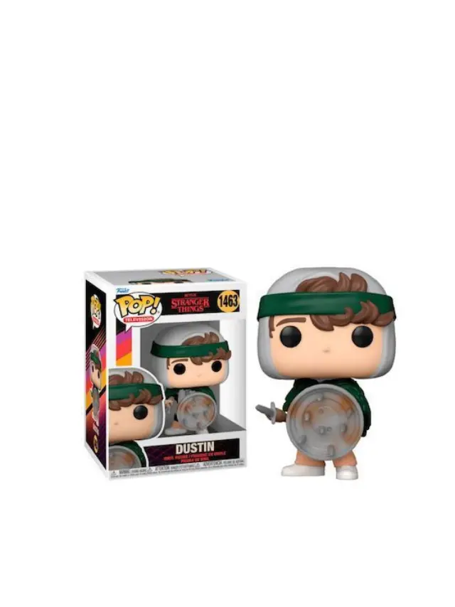 Funko Pop! Television: Stranger Things - Dustin (with Shield)​​ #1463 Vinyl Figure 2