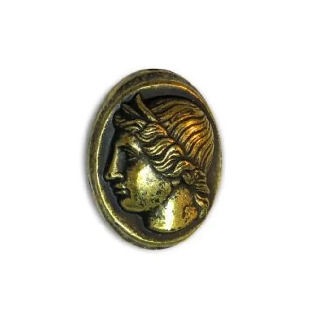 Επιμεταλλωμένη Χάντρα Cameo Antique Gilt 20x15mm - 6τεμ