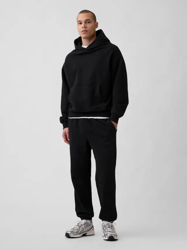Μάυρη Fleece Jogger Φόρμα Παντελόνι True black - XXL