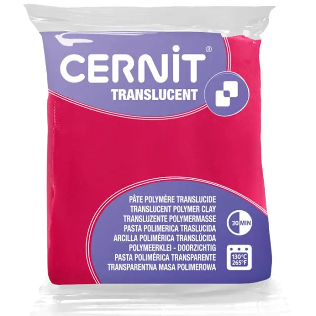 Πολυμερικός Πηλός Cernit Translucent No474 - Ruby Red - 56gr