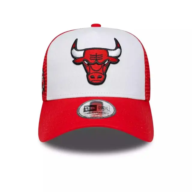 New Era Adult Side Patch NBA Chicago Bulls Trucker Cap Άσπρο - Κόκκινο 60667461 (New Era) - One Size