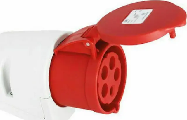 CEE-wall mounted socket 16A 5p 6h IP44