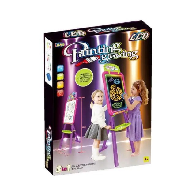 Luna Πίνακας Διπλής Όψης LED 40,5x6x59,5cm Ροζ (000621918)