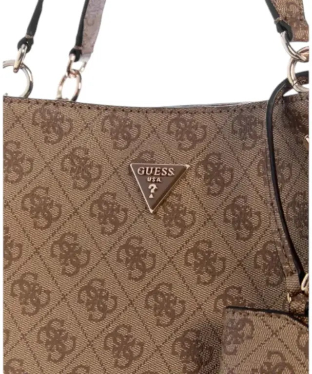 Guess - Γυναικεία Τσάντα Ώμου/Χειρός Lorella HWSG2484230-LAT Καφέ 3