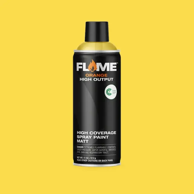 Flame Orange Spray Paint 400ml FO-102 Zinc Yellow