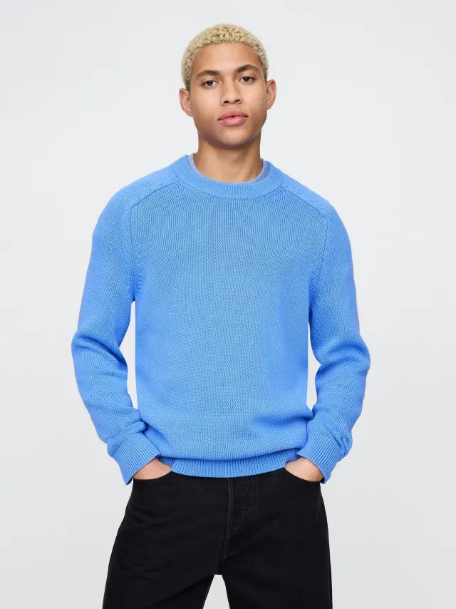 Raglan Crewneck Πουλόβερ Blue
