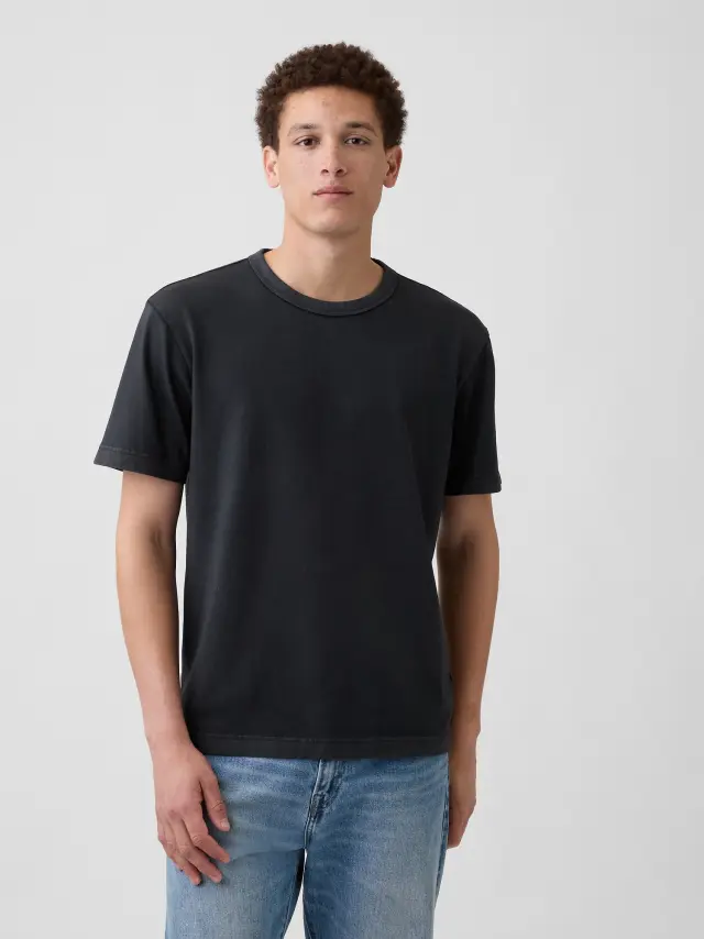 Ανδρική Heavyweight Μπλούζα Original washed black - M