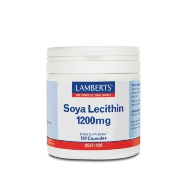 LAMBERTS Soya Lecithin 1200MG Για το Μεταβολισμό του Λίπους στο Ήπαρ, 120caps