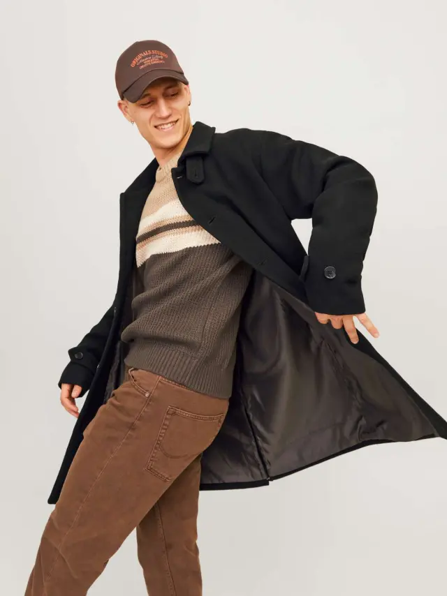 JORVERMONT WOOL BLEND MAC COAT Black 2