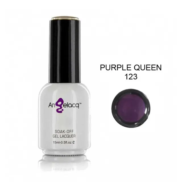 Ημιμόνιμο επαγγελματικό βερνίκι ANGELACQ 15ML - 0.5FL.OZ 123 Purple Queen