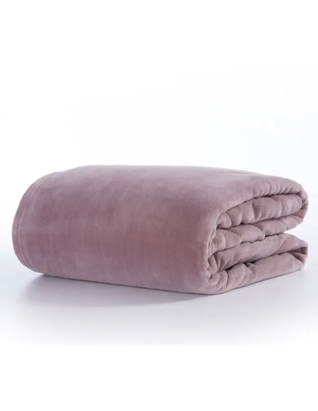 NEF-NEF ΚΟΥΒΕΡΤΑ FLEECE ΥΠΕΡΔΙΠΛΗ COSY, 100% ΠΟΛΥΕΣΤΕΡΑΣ - MAUVE (031660)