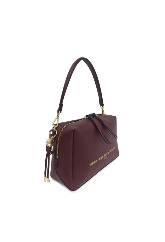 LE PANDORINE - Berlin shoulder bag in burgundy color 2