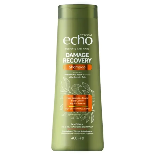 FARCOM Echo Damage Recovery Σαμπουάν Αναδόμησης/Θρέψης & Λάμψης για Ταλαιπωρημένα Μαλλιά 400ml