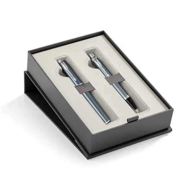 Parker Set Κασετίνα Δώρου με 2 Στυλό IM Core Blue Gray CT Ballpoint & Rollerball