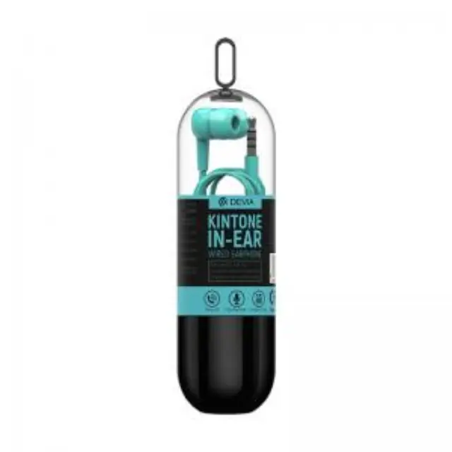 Hands Free Stereo Devia EL064 3.5mm Kintone Γαλάζιο N66118 3