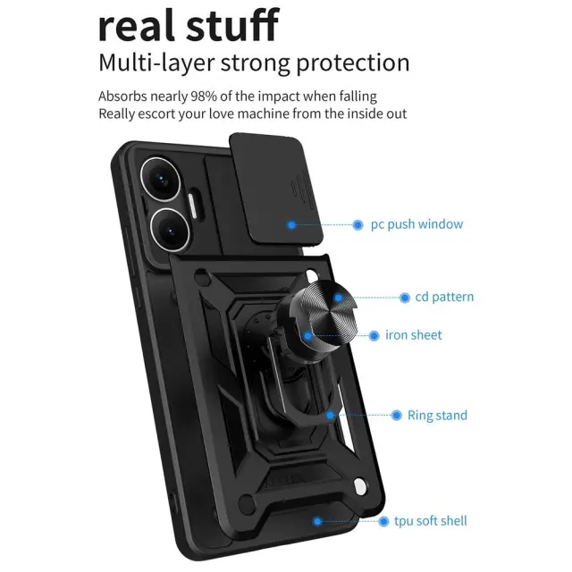 Techsuit® CamShield Series για Poco F7-Black 2