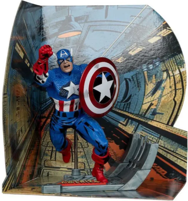 Mc Farlane Αγαλμα MARVEL Captain America (Captain America #100) - Statue 12cm 2