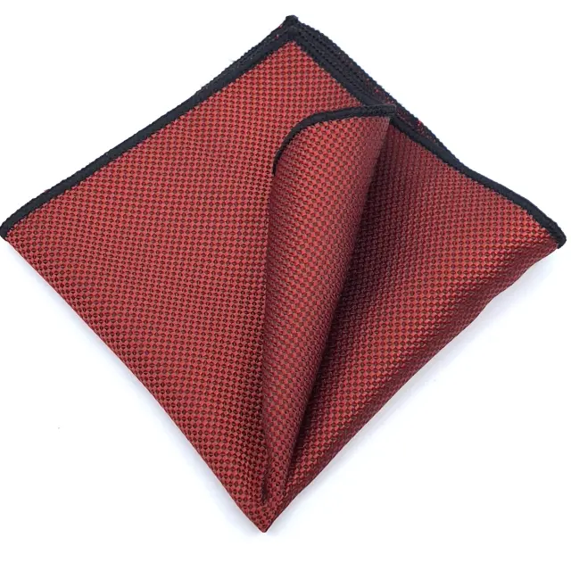 Κόκκινη Oxford Γραβάτα Slim 4,5 cm Σετ με Μαντηλάκι 3