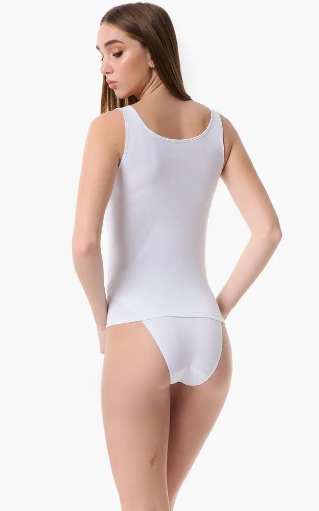 Minerva Γυναικεία Αμάνικη Φανέλα από Cotton & TENCEL™ Modal Λευκό 2