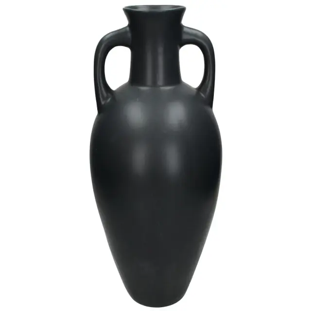 Βάζο Πρόσωπο Μαύρο Κεραμικό 23.5x23.5x40cm 2