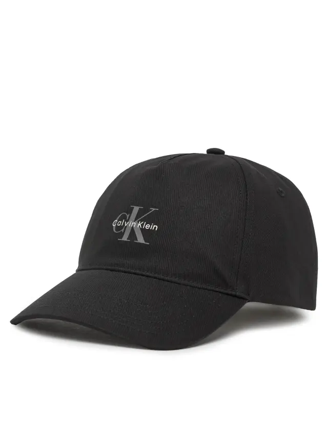 Calvin Klein Καπέλο Mono Logo 5 Panel Jockey Cap Μαύρο