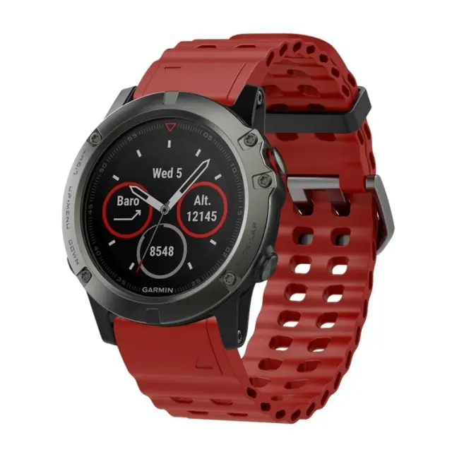 Λουράκι Σιλικόνης Ocean για Garmin Fenix 3/5x/3hr/5x Plus/6x/6x Pro/7x/8/9 (51mm)-Wine Red OEM