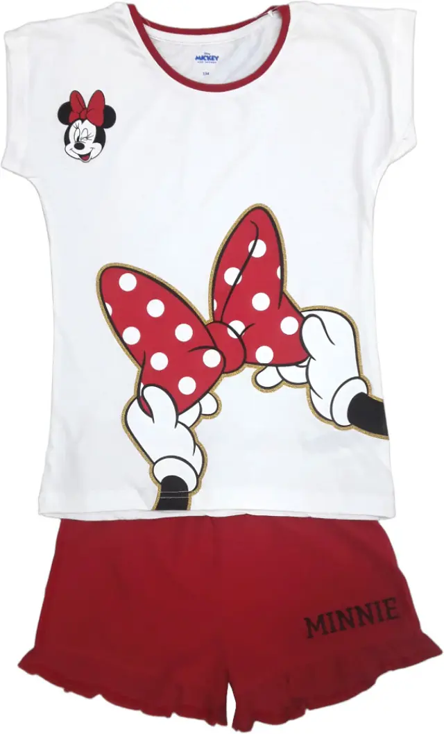 Πιτζάμα Καλοκαιρινή Minnie Bow White Black 8010292 - 16 Y (164cm)