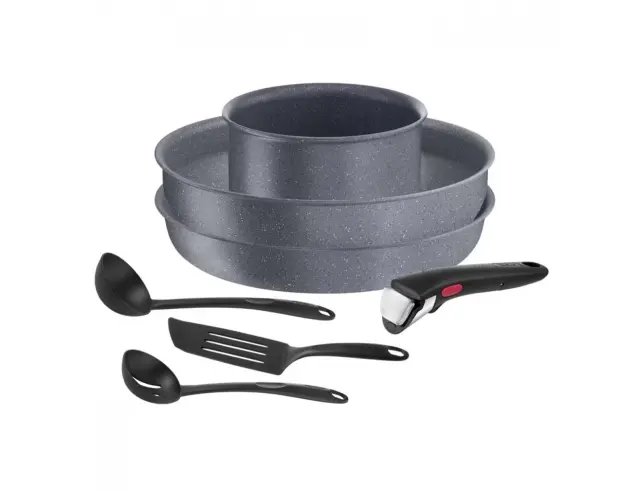 Σετ Μαγειρικά Σκεύη Tefal Ingenio Natural Force με αποσπώμενη λαβή και αξεσουάρ - 7 Τεμάχια L3969072