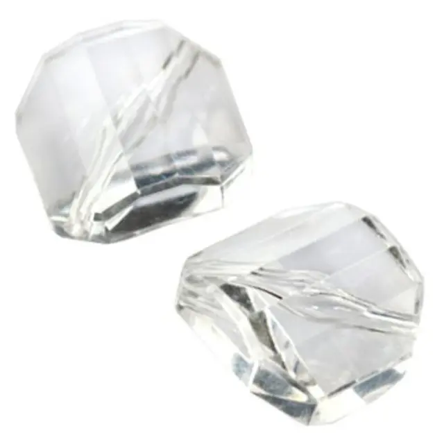 Χάντρα Συνθετική Transparent Faceted Drop - 21x21mm - 15τεμ