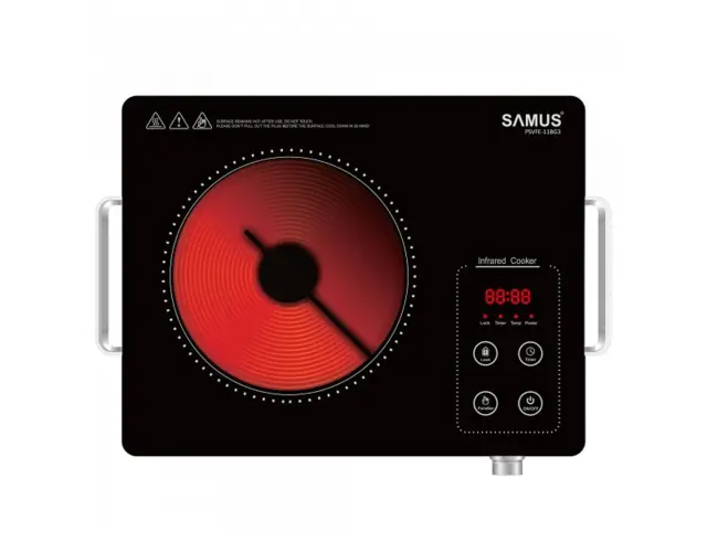 Ηλεκτρική Κεραμική Εστία Samus Vitroceramic PSVFE-11BG3 με πλάτος 36cm και 1 ζώνη μαγειρέματος PSVFE-11BG3