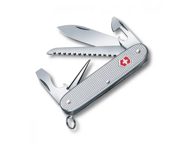 Ελβετικός Σουγιάς Victorinox Farmer Alox με 9 λειτουργίες και μήκος 9.3cm - Silver 0.8241.26 2