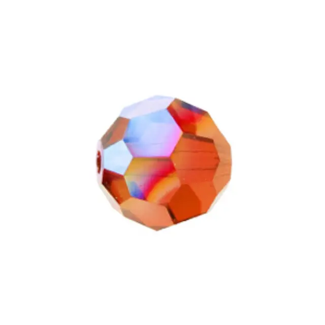 Swarovski 5000 Faceted Round Indian Red AB 6mm - 10τεμ