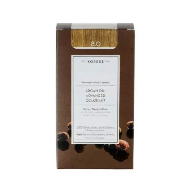 Korres Argan Oil Advanced Colorant Μόνιμη Βαφή Μαλλιών 8.0 Ξανθό Ανοιχτό Φυσικό, 50ml 3
