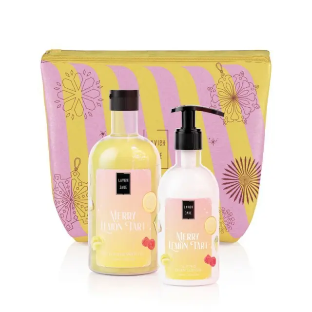 Lavish Care Merry Lemon Tart Σετ Περιποίησης για Ενυδάτωση & Καθαρισμό Σώματος με Αφρόλουτρο , Κρέμα Σώματος & Νεσεσέρ