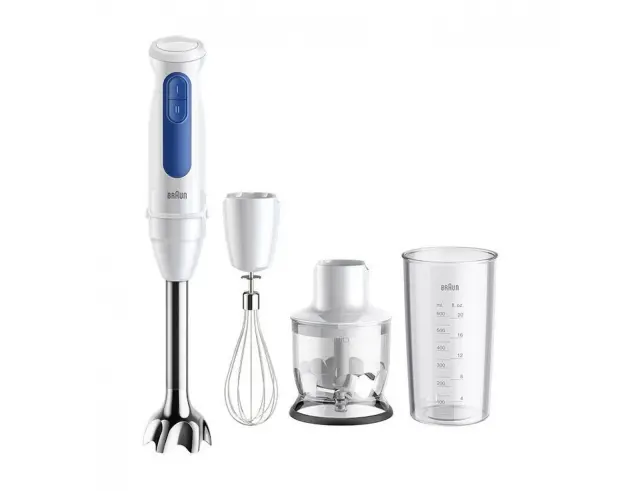 Ραβδομπλέντερ Braun MultiQuick 3 MQ30202M με τεχνολογία PowerBell VPlus, ισχύ 900W και 2 ταχύτητες - WhiteMQ30202M