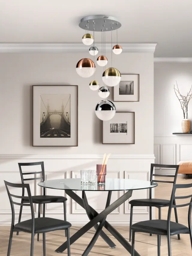 SPHERE DIMMABLE LED LAMP 9L Ø50 φωτιστικό Ορείχαλκος Χρώμιο 3