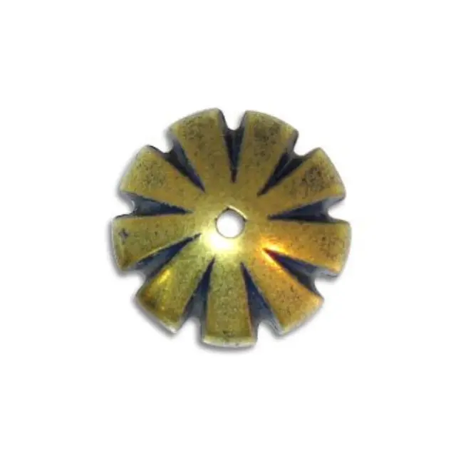 Επιμεταλλωμένη Χάντρα Grooved Rondel Brass 11.5x14mm - 6τεμ
