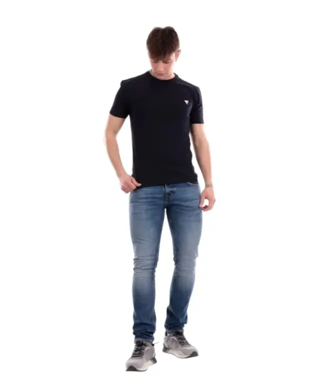 Guess - Ανδρικό T-shirt Short Sleeved Regular Fit M2YI24J1314-G7V2 Μπλε - XS 3