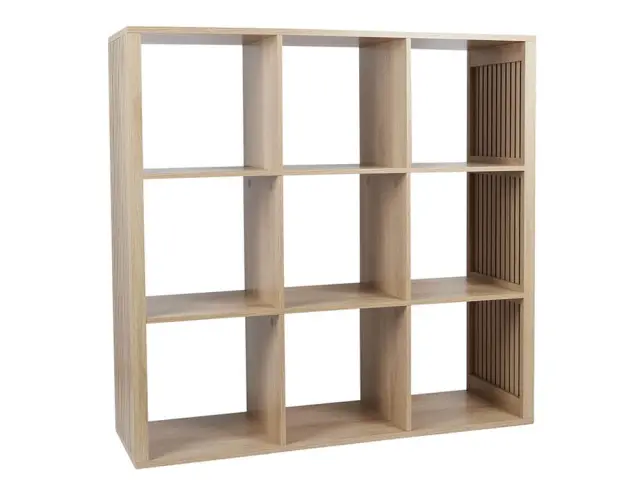 Ραφιέρα Οργάνωσης Klaus Home Deco Factory με 9 ράφια και διαστάσεις 102x32x99cm - Συνδυάζεται με κουτιά αποθήκευσης - Σε απόχρωση Ξύλου HD0243FS 2