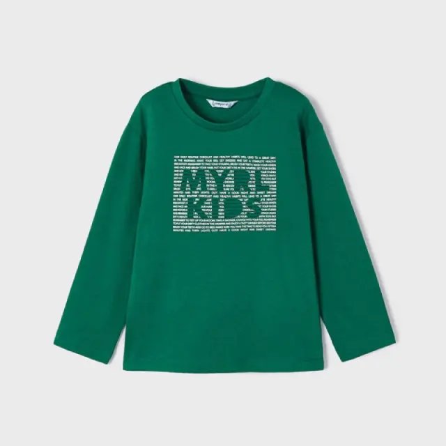 Mini 2 έως 10 ετών Μπλούζα γράμματα Better Cotton πράσινο