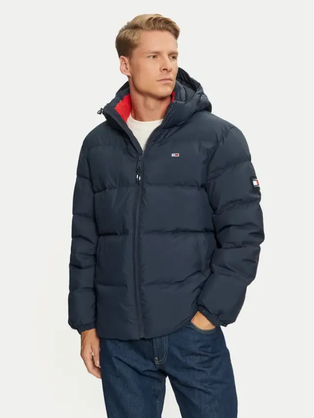 Tommy Hilfiger - Ανδρικό Αδιάβροχο Μπουφάν Tjm Essential Down Regular Fit DM0DM19786-C1G Μπλε - XL