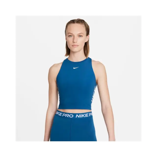 Nike Pro Dri-FIT Cropped Tank (DD6426-476) - Μπλέ - L