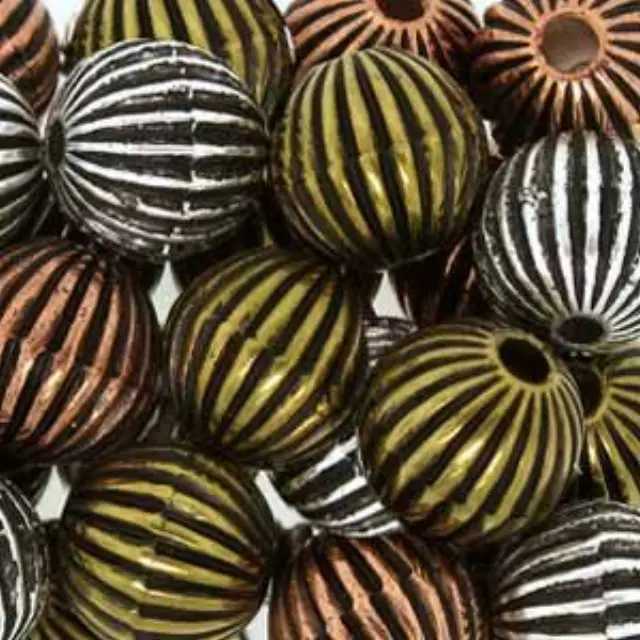 Επιμεταλλωμένη Χάντρα Round Onion Ant. Color Mix 8mm ~30τεμ