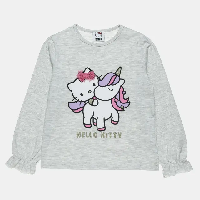 Μπλούζα Hello Kitty με glitter και τούλι