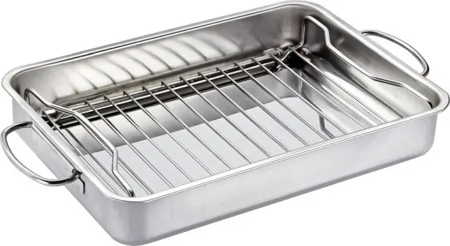 Küchenprofi Ταψί Ψησίματος Ανοξείδωτο STYLE 34x24x5,5cm 3,6Lt Ασημί