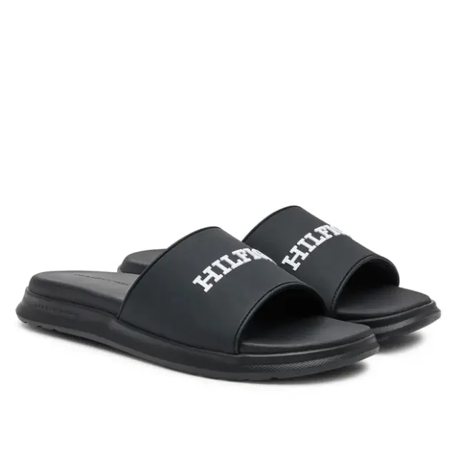 Ανδρικές Παντόφλες Tommy Hilfiger FM0FM05430 BDS Μαύρες Μαύρο - 45 2