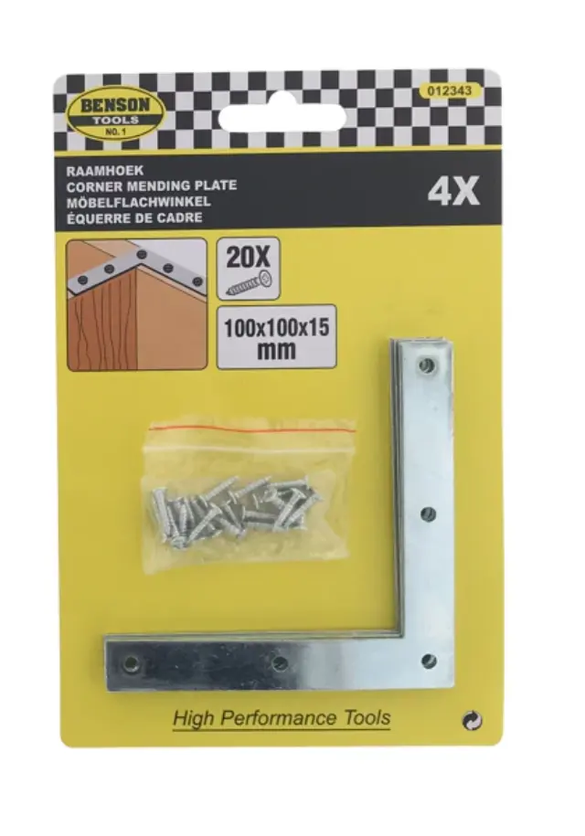 Γωνιακές Πλάκες Επισκευής Benson 4 Τεμάχια 100x100x15mm