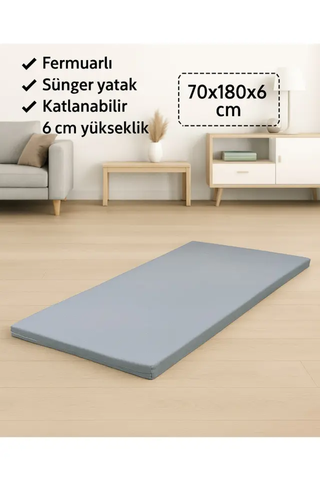 Stewehome Στρώμα αφρού για δάπεδο ή μπαλκόνι 180x70x6 cm